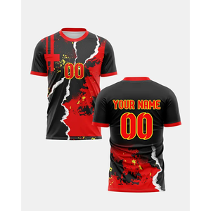 เสื้อฟุตบอลดีไซน์ดิจิทัลสำหรับผู้ชาย สวมใส่สบาย ระบายอากาศได้ดี พร้อมชื่อและหมายเลขที่กำหนดเอง ตัดเย็บอัตโนมัติ - Product Image 3