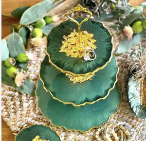 Support à gâteau en résine époxy de haute qualité, style Ins, ustensiles de cuisson en métal avec tige dorée - Product Image 4