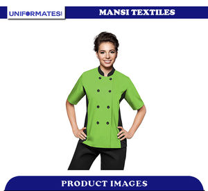 Veste de chef unisexe à manches courtes de qualité supérieure, confortable et durable, uniformes de bar de restaurant d'hôtel de cuisine personnalisés - Product Image 4