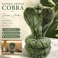 Cobra tallada en cristal natural, tallado en cristal de alta calidad, cristales de cobra pulidos a medida disponibles