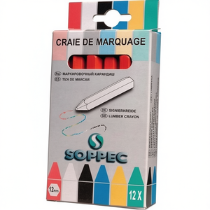SOPPEC Red Marking <b>Chalk</b> 12 Pieces/Box Unpapered Traditional <b>Chalk</b> for Classroom Use - Product Image 3