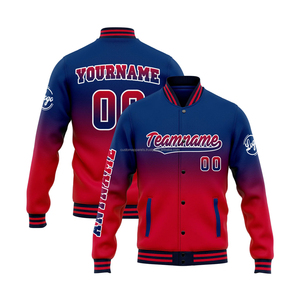 Custom <b>Varsity</b> <b>Jacket</b> Retro College Style Polyester Fleece Letterman Wear with Stand Collar Embroidery - Product Image 1