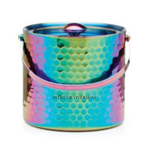 Seau à glace multicolore en métal de qualité supérieure pour boissons et bières pour les mariages et les fêtes d'Inde - Product Image 5