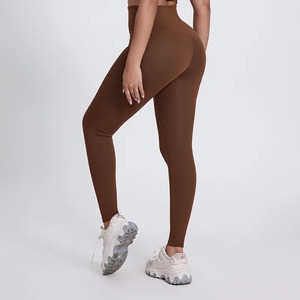 Legging de algodón 100% para mujer de diseño único a un precio razonable para uso en exteriores MOQ bajo con logotipo personalizable tejido de punto en la cintura - Product Image 1