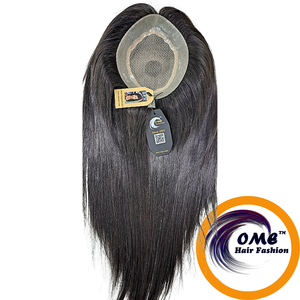 Silk Base Human Hair <b>Toupee</b> with Baby Hair Natural Looking Hair System - Product Image 3