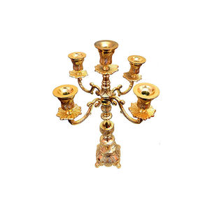 Candelabros de Metal de cristal de lujo moderno decoración de boda de alta calidad recién llegado proveedor de velas votivas doradas para Navidad - Product Image 3