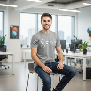 Chemise de couleur gris clair pour hommes, t-shirt à enfiler en tissu de qualité supérieure, vêtements pour hommes à prix de gros avec OEM - Product Image 1