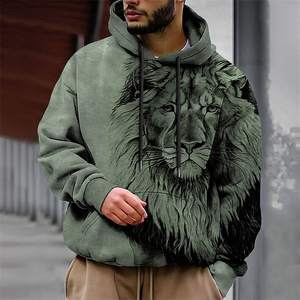 Bases imprimées vierges épaisses en coton de haute qualité 2025, sweats à capuche surdimensionnés en coton mélangé personnalisés sweats à capuche imprimés grande taille pour hommes - Product Image 6