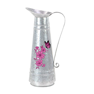 Vintage Water <b>Jug</b> Galvanized Pitcher Multifunctional Use Flower Design Handcrafted with Handle Custom Price - Product Image 1
