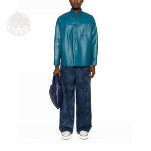 Chemise en cuir véritable pour homme, personnalisée, décontractée, anti-rides, écologique, manches longues, cuir de haute qualité, dernier design 2026, entière - Product Image 4