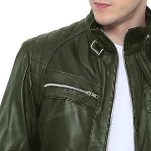 Men's Casual Winter Warm Leather <b>Jacket</b> Breathable and Windproof with <b>Vintage</b> <b>Motorcycle</b> Style Reasonably Priced - Product Image 5