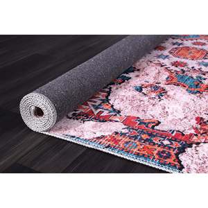 พรมเน็ตไลน์โฮม ครอสเซอร์ด บอร์เดอร์ สีแดงไหม้ แบบดั้งเดิม ซักได้ - Product Image 4