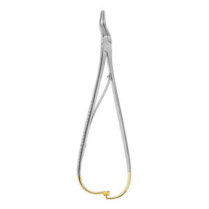 Porte-aiguilles en acier TC Mathieu 18 cm, manche doré, instrument chirurgical certifié CE ISO13485, usage hospitalier, couture précise - Product Image 3