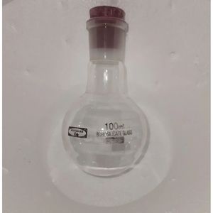Fiole à fond rond en verre borosilicaté à paroi épaisse de 250 ml, à col unique, pour distillation et usage chimique, 24/29 mm - Product Image 2