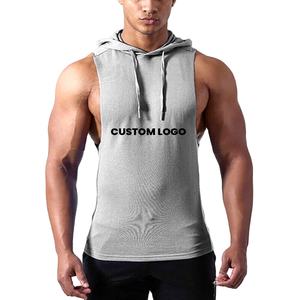Venta al por mayor y al por menor de ropa de gimnasio, fitness y entrenamiento: Camiseta sin mangas con gráfico personalizado, chaleco sin mangas para hombre, camiseta, sudadera con capucha amarilla - Product Image 1