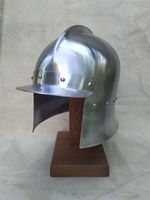 Casco Vikingo Medieval, Réplica Hecha a Mano, Lista para la Batalla, Metal Plateado, Estilo Antiguo, Moderno, Tradicional, para Cosplay