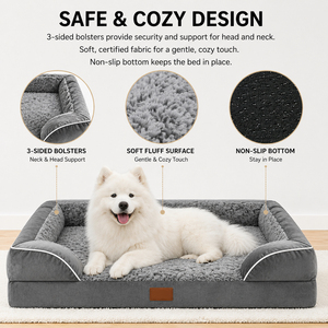 Cuccia di Lusso Personalizzata <span class=keywords><strong>per</strong></span> Cani con Rivestimento Interno 100% Impermeabile, Ortopedica in Memory Foam, in Velluto, <span class=keywords><strong>Taglia</strong></span> <span class=keywords><strong>Grande</strong></span> XL, Vendita all'Ingrosso - Product Image 4