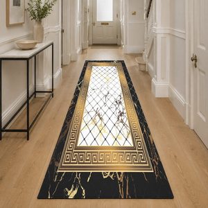 Tapis RUGS DEPOT LXDP-0504 en gros, couleur terre cuite dorée, style oriental traditionnel, imprimé numériquement, lavable en machine, en chenille, antidérapant - Product Image 5
