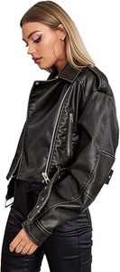 แจ็คเก็ตหนังมอเตอร์ไซค์สไตล์คลาสสิกแบบเปิดด้านล่าง รุ่นยอดนิยมล่าสุด แจ็คเก็ตหนังนักแข่งสำหรับผู้หญิง ขายส่ง แจ็คเก็ต 2024 - Product Image 2