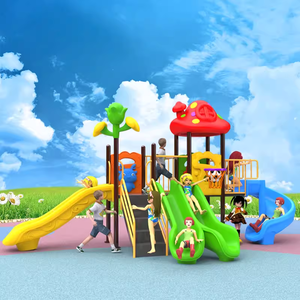 Grand équipement de terrain de jeux extérieur, ensemble de jeux de parc commercial <span class=keywords><strong>avec</strong></span> toboggans, balançoires, tour d'escalade pour école, maternelle, communauté - Product Image 2