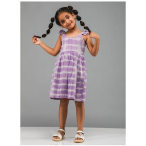 Vestido de fiesta para niñas al mejor precio, ropa de princesa para niños con cintura natural con volantes, vestido directo de proveedor de India - Product Image 1