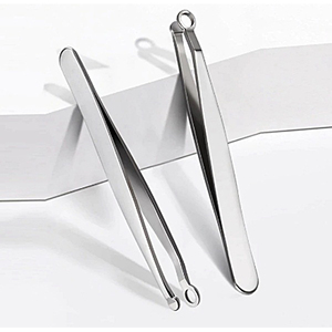 Pinzas universales para recortar el cabello de la nariz de acero inoxidable de alta calidad, pinzas para cejas de punta redonda para una eliminación perfecta - Product Image 1