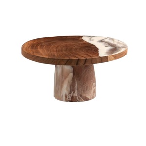 Présentoir à gâteau haut arrondi pour gâteau d'anniversaire support émail finition métal support à gâteau tasse ronde serveur de gâteau - Product Image 5