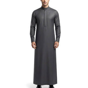 Magnifique Thobe Moderne Slim Fit pour Hommes – Tenue Islamique Décontractée en Coton Respirant et Léger, Coupe Confortable et Élégante pour les Cérémonies Religieuses - Product Image 1