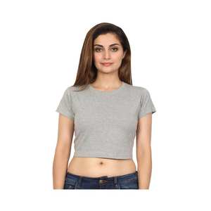 Camiseta Corta Moderna para Mujer, 100% Algodón, Corte Ajustado, Ligera, Transpirable, Informal, de Manga Corta, para Uso Diario al Aire Libre - Product Image 1