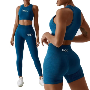 Meilleures ventes Ensemble de yoga pour femmes à faible quantité minimale de commande Ensemble de yoga pour femmes de couleur unie de dernière conception au prix de gros - Product Image 4