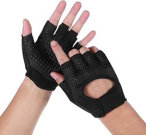 Gants d'entraînement pour la musculation, gants respirants noirs pour femmes et hommes - Product Image 1