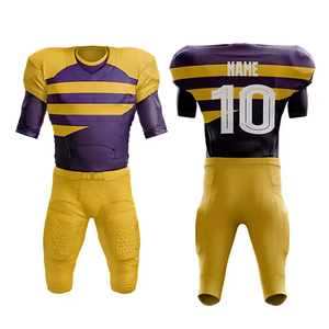 Venta al por mayor personalizado sublimación fútbol americano Jersey uniforme conjunto con pantalones duraderos para adultos de alta calidad transpirable ropa deportiva - Product Image 4