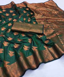 Ready-to-Wear Traditional Embroidery Work Banarasi Khadi Sari Silk Indian Party Wedding Wear <b>Net</b> <b>Fabric</b> Wholesale Price Fancy - Product Image 3