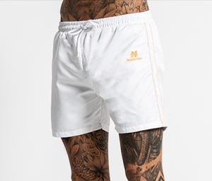 กางเกงขาสั้นตาข่ายโพลีเอสเตอร์สองชั้นของผู้ชายมีกระเป๋า5นิ้วระบายอากาศแบบลำลองออกแบบโลโก้ได้ตามต้องการ - Product Image 3