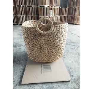 Wholesale Sustainable Vintage Water Hyacinth Multifunction <b>Storage</b> Bins 3-Piece <b>Tall</b> Square Natural Organizer Set - Product Image 1