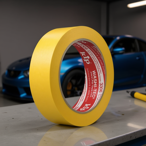 เทปปิดขอบสีเหลืองเรียบ WASHI-TEC Premium Plus Goldkrepp รุ่น 3308 ความยาว 50 เมตร กว้าง 18 มม. แพ็ค 12 ม้วน สำหรับติดสติ๊กเกอร์รถยนต์ - Product Image 3