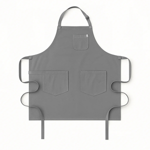 Delantal Verde Ziq International con 3 Bolsillos, Cintura Ajustable, para Artículos de Limpieza, Uso Diario, Algodón Tejido, Estilo Simple - Product Image 6