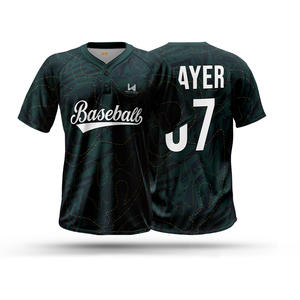 Uniformes de Béisbol Personalizados al por Mayor con 2 Botones, 100% Poliéster, Impresión por Sublimación, Antibacterianos, Absorbentes de Humedad y de Secado Rápido - Product Image 3