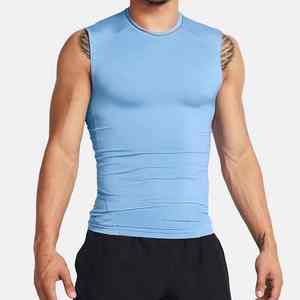 <b>Men's</b> Summer Sleeveless Running Tank Top Elastic Compression Gym Fitness Singlets <b>Training</b> Sport <b>Vest</b> Plus Size Top for Male - Product Image 5