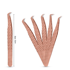 Stainless Steel Pointed Fiber Tips <b>Lash</b> Tweezers Comfortable Smooth Gripping for Eyelash Extension - Product Image 3