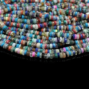 Natural Multi Disco Smooth <b>Heishi</b> Tyre <b>Beads</b> Mix Gemstone Plain Wheel Shape <b>Beads</b> Multi Color <b>Beads</b> Strand for Fashion Jewelry - Product Image 2