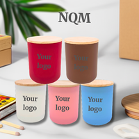 Velas Aromáticas Personalizadas en Vaso de Vidrio, Cera de Palma Natural Colorida, Etiqueta Privada, Ambientador, Decoración del Hogar, Boda, Año Nuevo