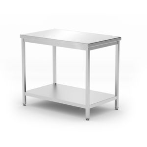 HENDI Profi Line Central Table with Bolted Shelf 1000x600x(H)850mm Boltered Shelving <b>Units</b> Depth 600mm - Product Image 1