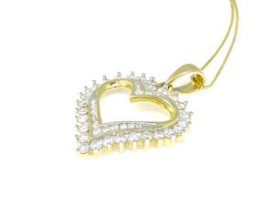 Personalizable romántico en forma de corazón 925 Plata Moissanite diamante colgante amor inspirado joyería para mujeres - Product Image 4