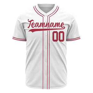 Camiseta de Béisbol de Alta Calidad 2026 para Hombre y Mujer, Liga de Béisbol, Cosida, Talla Personalizada, Transpirable, Cuello en V, Impresión Personalizada 100% - Product Image 1