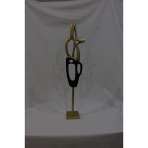 Objet de table décoratif en métal, aluminium coulé, couleur dorée, design unique, décoration intérieure, art créatif du fabricant indien - Product Image 2