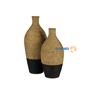 Jarrón de algas marinas hecho a mano Vietrustic, jarrón de mesa esmaltado mate ecológico, diseño Art Deco para mesa de cocina, exhibición de plantas - Product Image 1