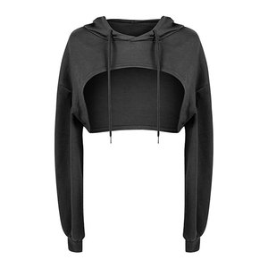 Nueva moda Otoño Streetwear mujeres Casual sudadera venta al por mayor mujeres Crop Hoodies moda con capucha para mujeres - Product Image 2