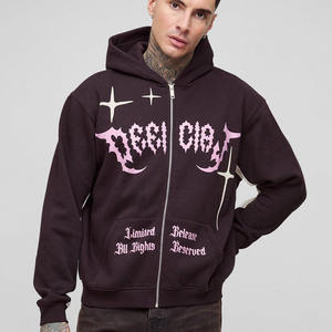 Sweats à capuche personnalisés pour hommes, en coton mélangé surdimensionné, avec fermeture éclair, respirant, dernier design, sweats à capuche basiques personnalisés, prix d'usine - Product Image 1