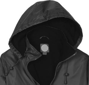 Chaqueta Impermeable de Invierno para Senderismo con Cierre de Cremallera, Tejido Recubierto, Impermeabilidad de 10,000 mm para Uso Diario - Product Image 3